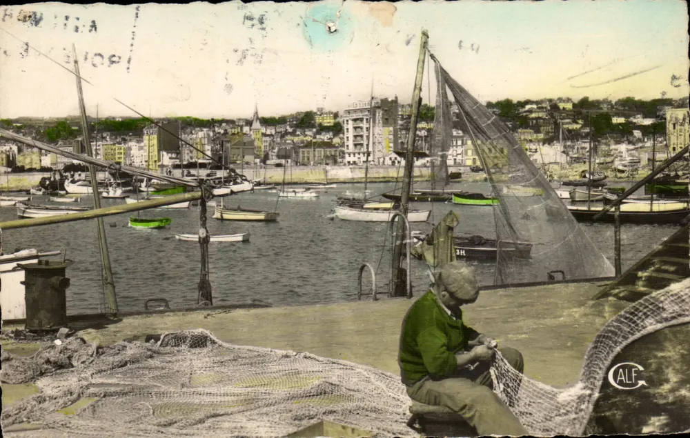 Pescador consertando suas redes — Havre — Edição Calmf, n°47 - Frente