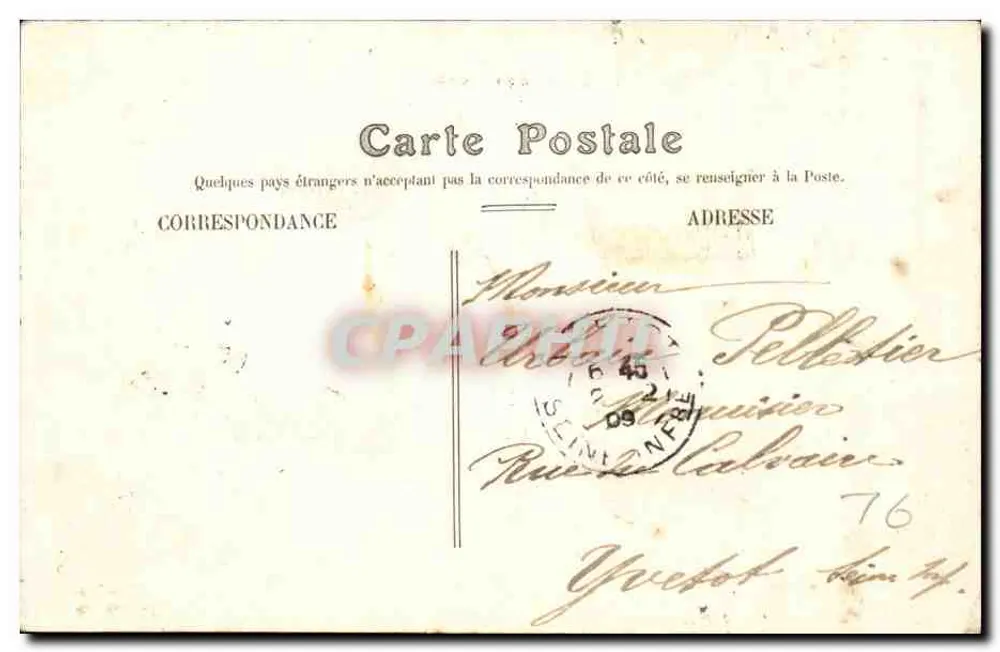 Le Havre — A Abadia de Graville — Editor não identificado, número de série não visível - Verso