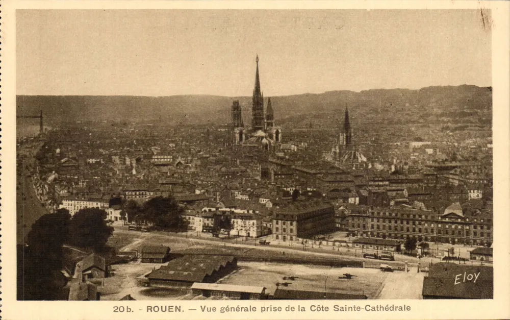 Rouen — Allgemeiner Blick vom Ufer der Kathedrale Sainte — Eloy, n° 20b - Vorderseite