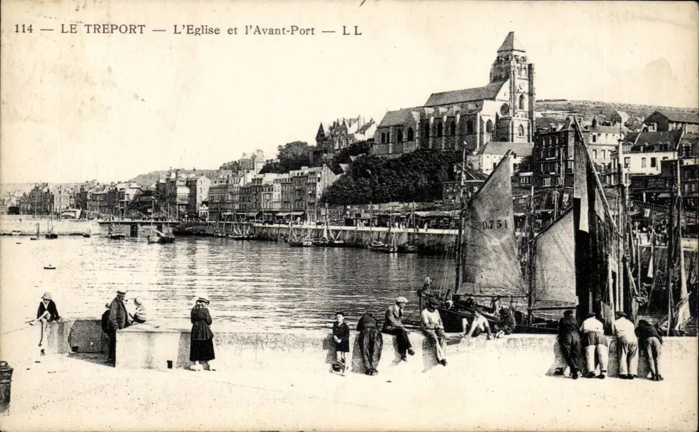 Le Tréport — Die Kirche und der Hafen — LL - Vorderseite