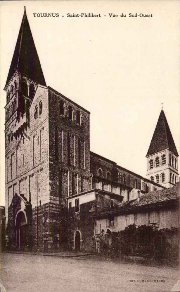 Tournus - Saint-Philibert - Ansicht von Südwesten — Fot. Combier Macon - Vorderseite