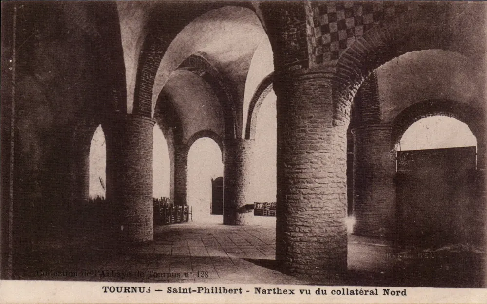 Narthex der Abtei Tournus - Saint-Philibert - Ansicht vom nördlichen Querarm — Sammlung der Abtei Tournus n°128 - Vorderseite