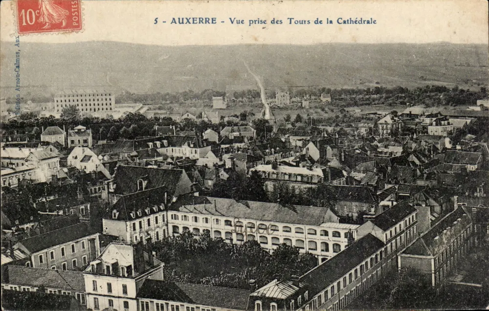 Auxerre — Ansicht aus den Türmen der Kathedrale — Édition Arnon-Calmins, n°5 - Vorderseite