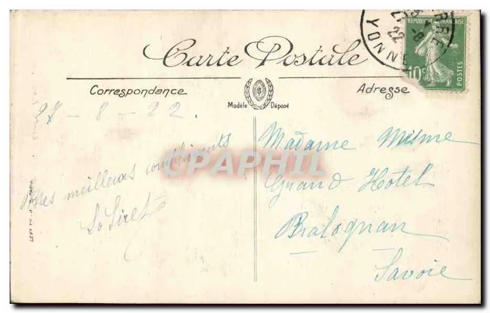Auxerre — A Prefeitura — Colunas Romanas — LL - Verso