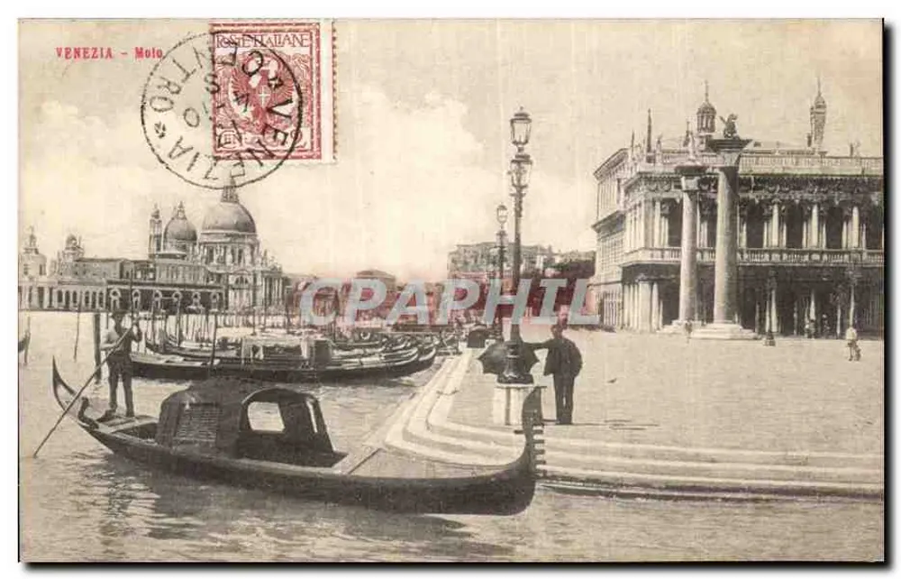Venedig - Molo — Ansicht des Kanals mit Gondel und Gebäuden — Verlag Cartolina Postale n°0778 - Vorderseite