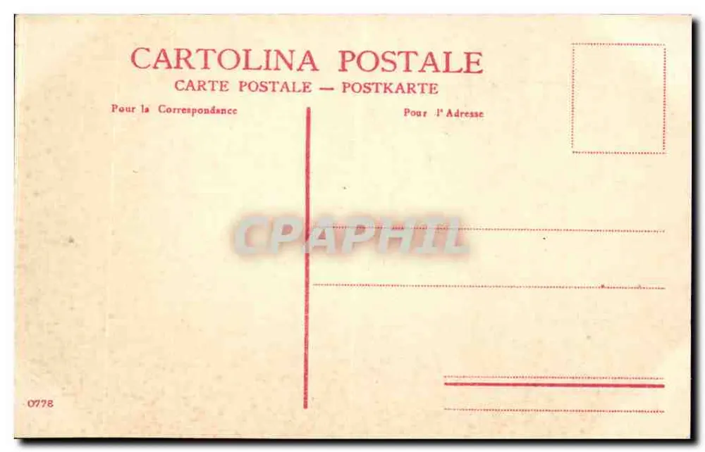 Venedig - Molo — Ansicht des Kanals mit Gondel und Gebäuden — Verlag Cartolina Postale n°0778 - Rückseite