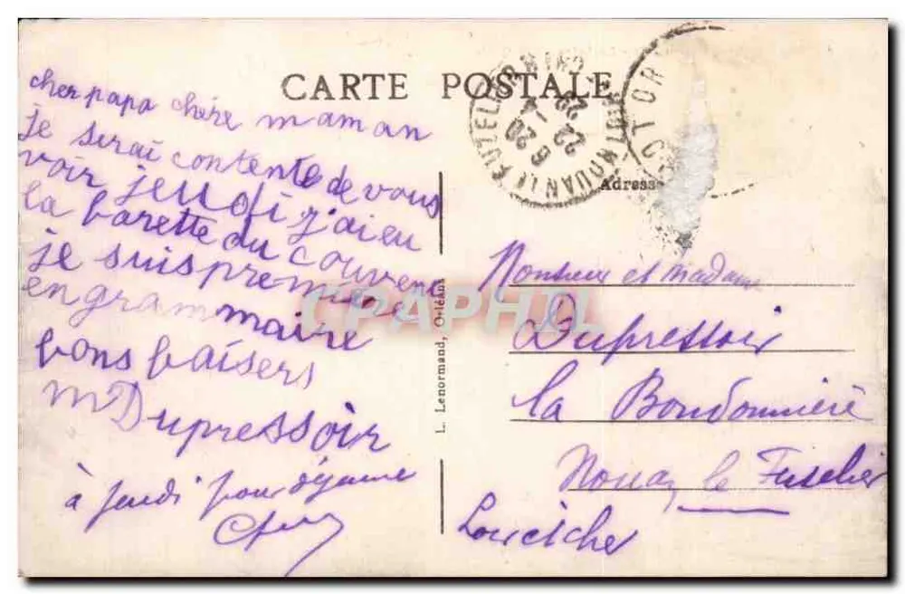Orléans — Die allgemeine Ansicht — Die Loire — Die Quais - Rückseite