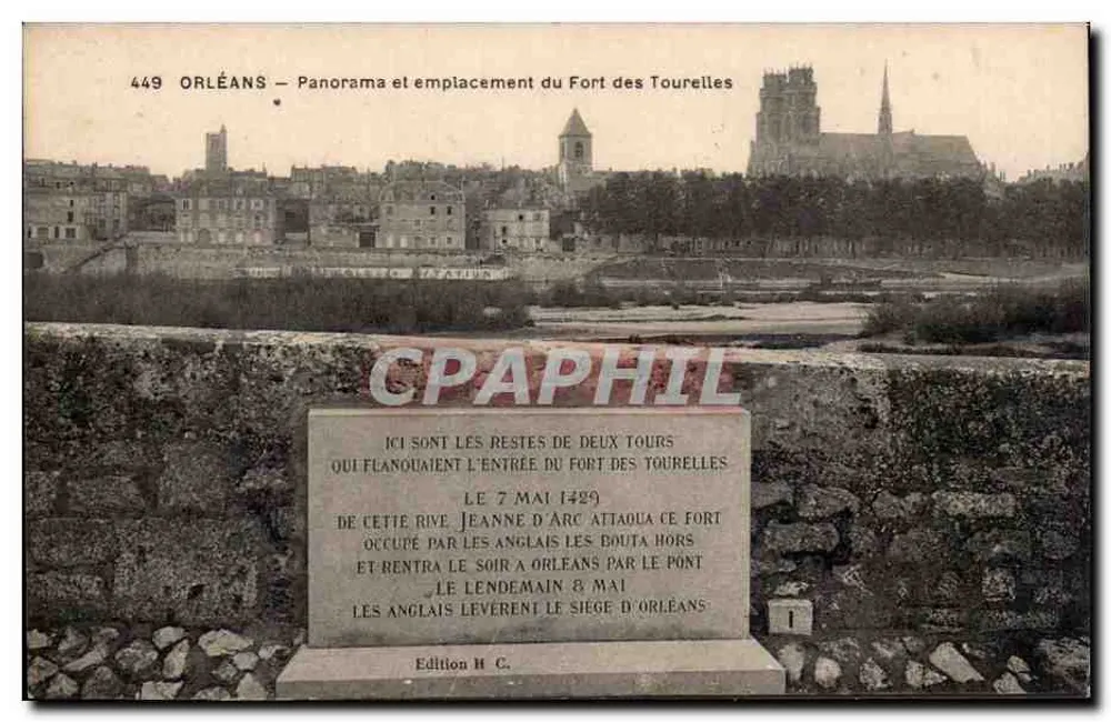 Orléans — Panorama und Lage des Forts des Tourelles — Edition H.C. n°449 - Vorderseite