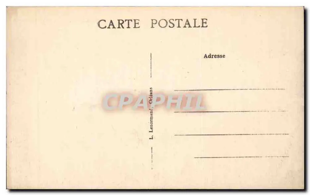Orléans — A Praça do Martrol — editor L. Lenormand - Verso