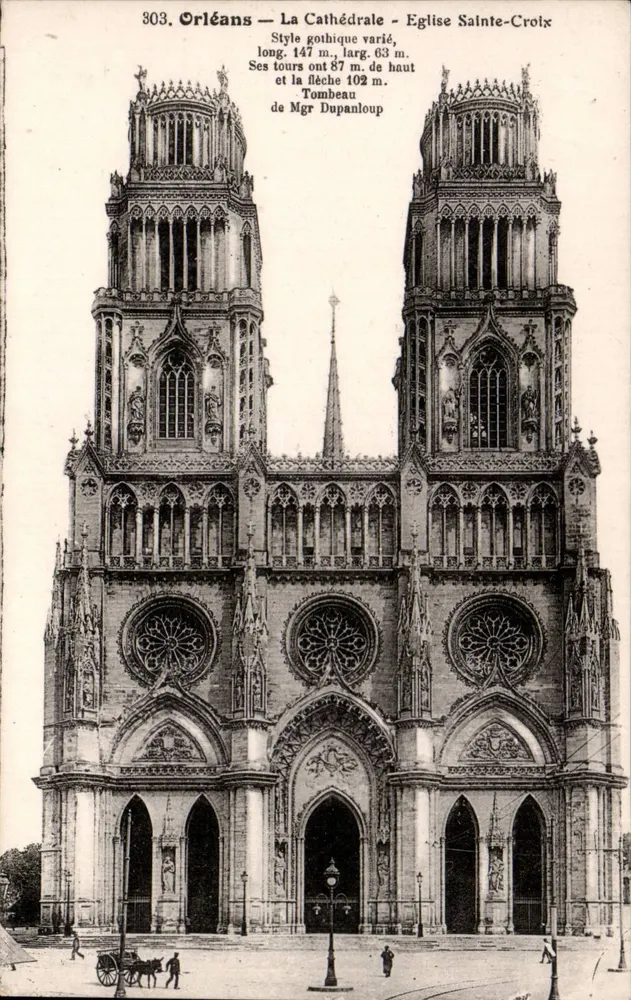 Orléans — Die Kathedrale — Kirche Sainte-Croix — Vielfältiger Gotik-Stil — Grabmal des Mgr Dupanloup — n° 803 - Vorderseite