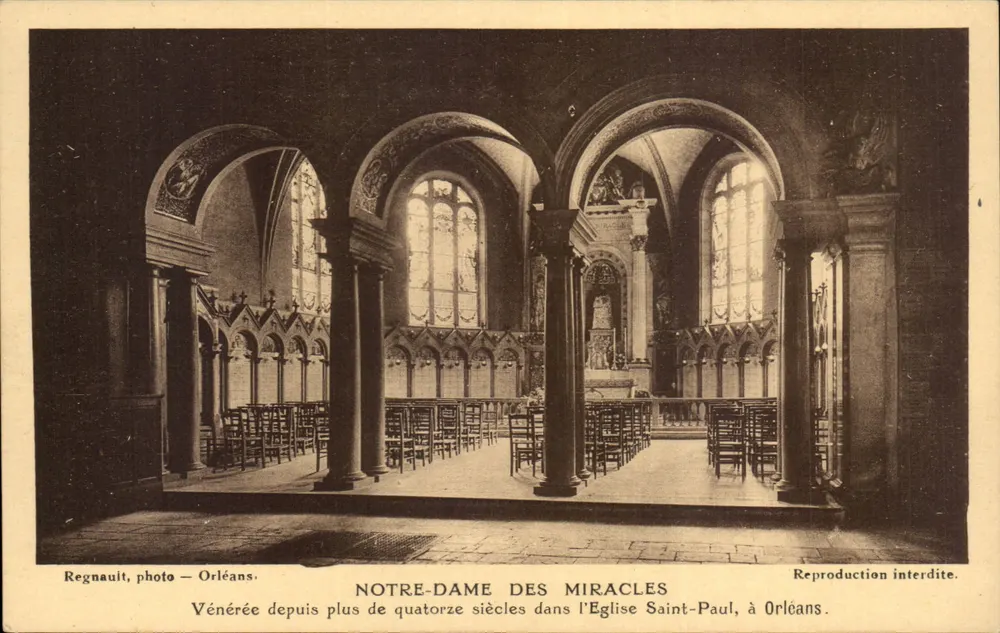 Nossa Senhora dos Milagres — Venerada há mais de quatorze séculos na Igreja São Paulo, em Orléans — Regnault, foto - Orléans - Frente