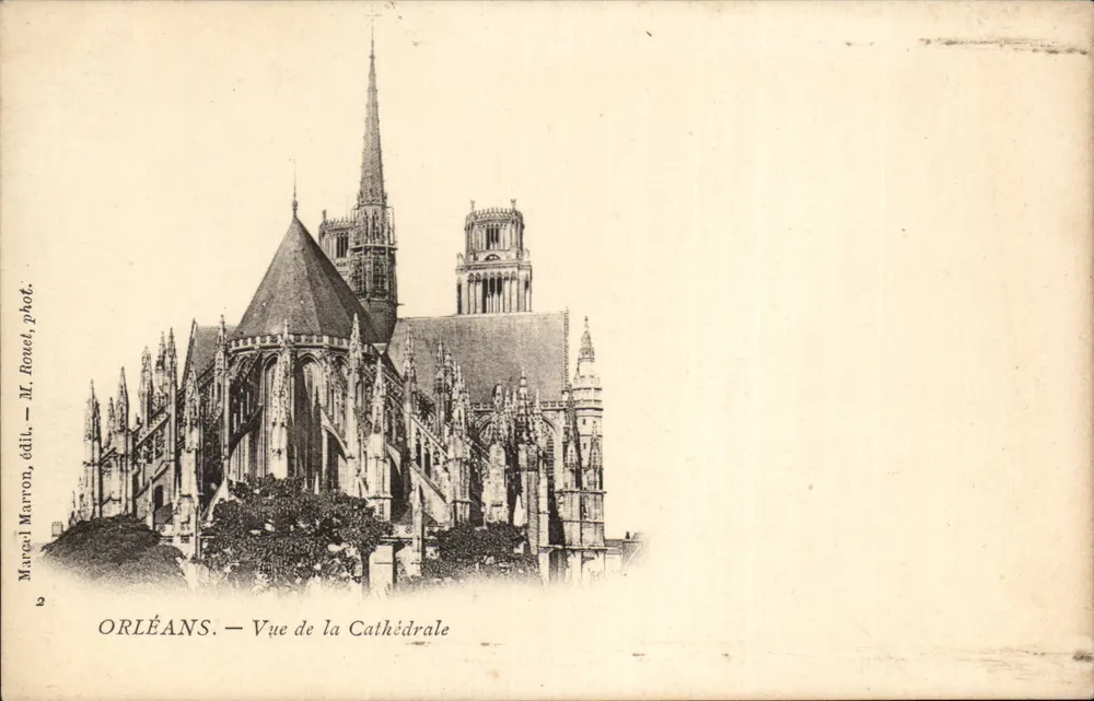 Orléans — Vista da Catedral — M. Marron, editor — M. Ronet, fot. - Frente