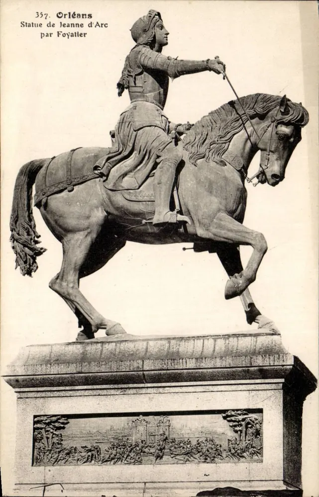 Orléans — Statue der Jeanne d'Arc von Foyatier — n° 357 - Vorderseite
