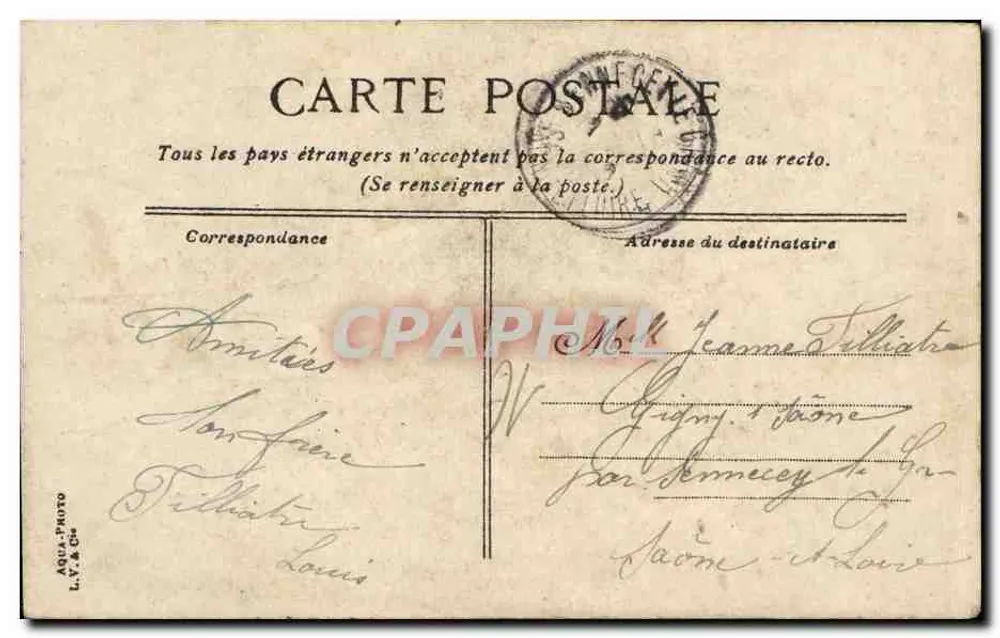 Dijon - Catedral de São Bénigne — editor L.V. & Cie, n°419 - Verso