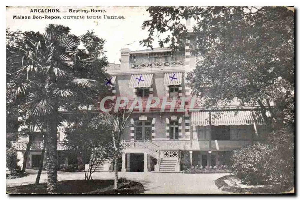 Arcachon — Casa Bon-Repos, Lar de Repouso, aberta durante todo o ano. - Frente