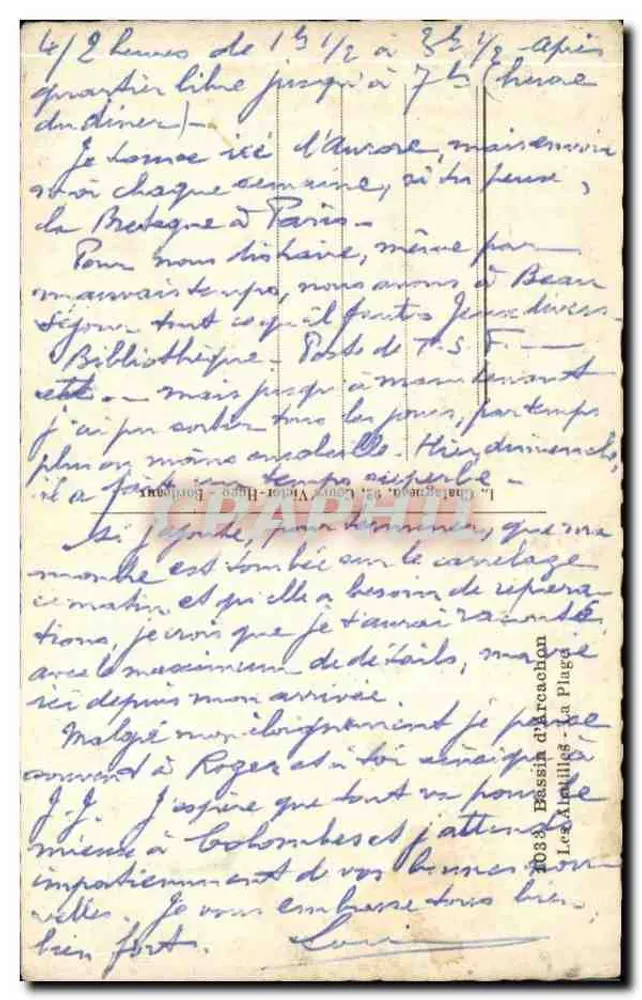 Lebendige Strandansicht in Les Abers — Verlag Elce, Nr. 2093 - Rückseite