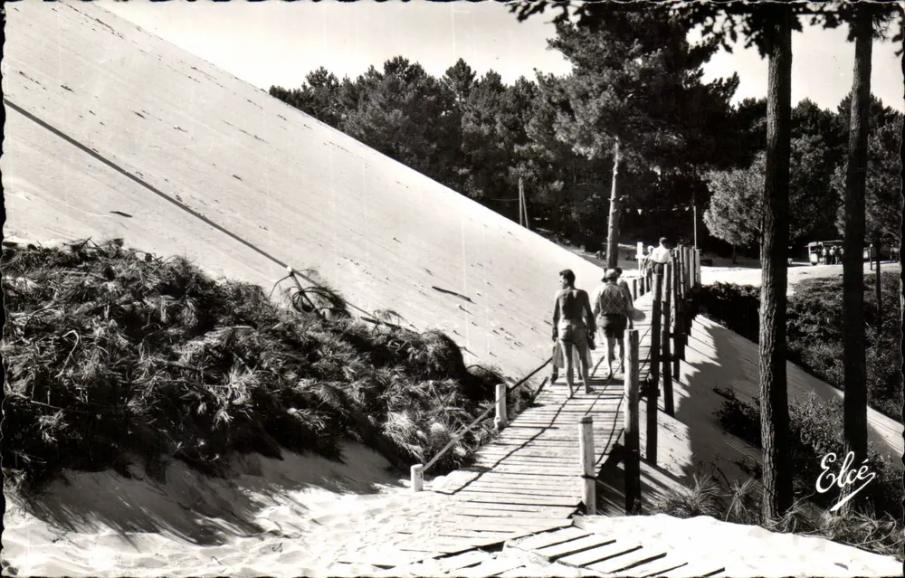 Die Brücke am Fuße der Dune du Pyla — Bassin d'Arcachon (Gironde) — Verlag L. Chataigneau - Vorderseite