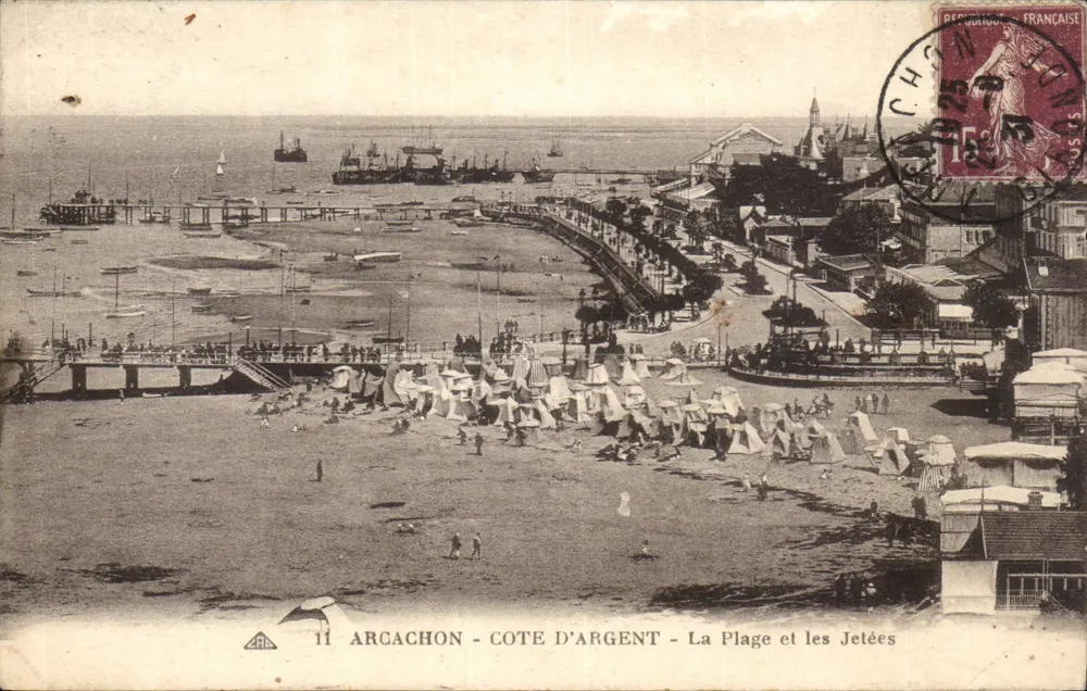 Arcachon - Costa de Prata - A Praia e as Pontas — editor ARC, n°11 - Frente