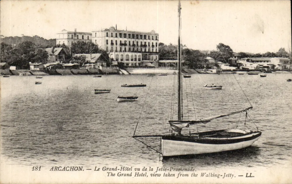 Arcachon — Der Grand-Hôtel aus Sicht der Jetée-Promenade — LL, Nr. 181 - Vorderseite
