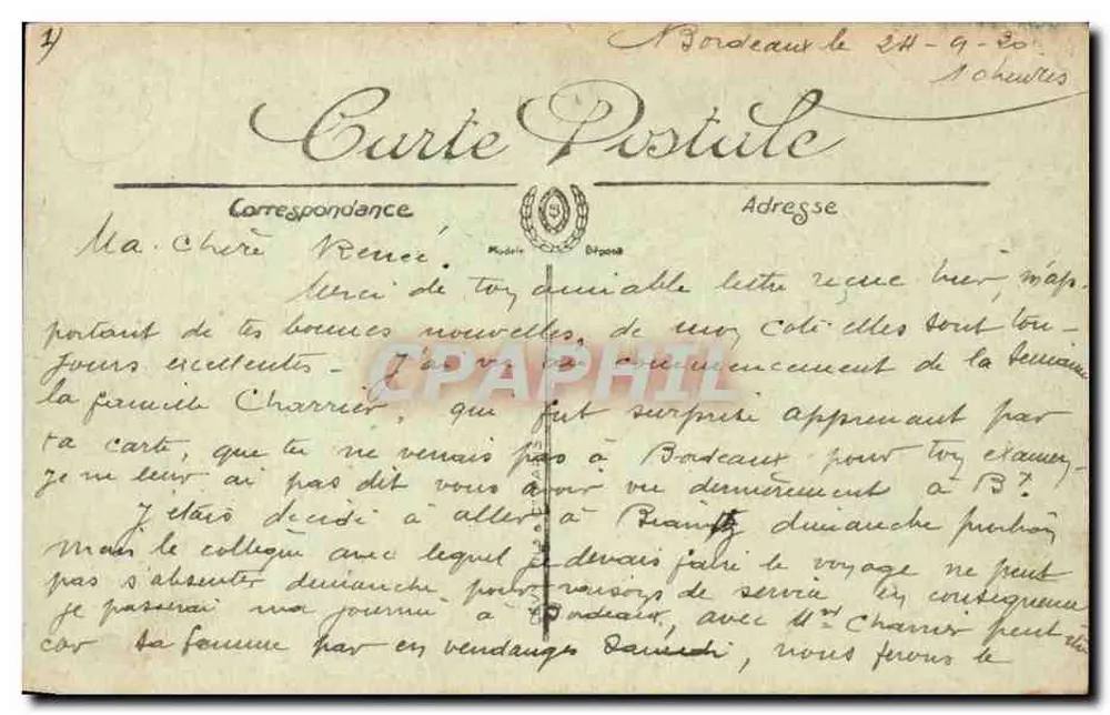 Arcachon — Hôtel de France und Promenade — n° 44 - Rückseite
