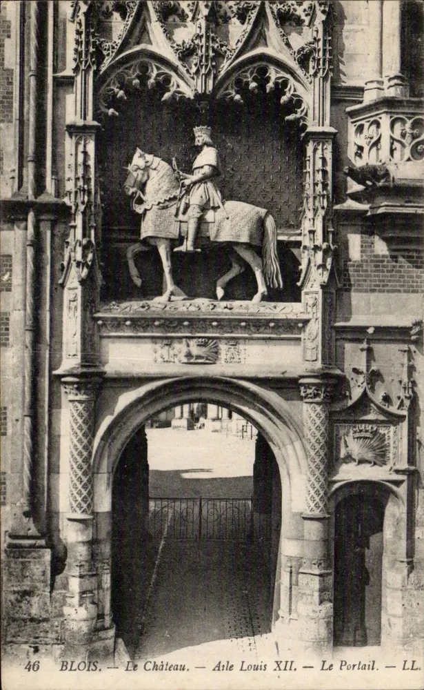 Blois — Schloss — Flügel Louis XII — Der Portal — LL. — Nr. 46 - Vorderseite