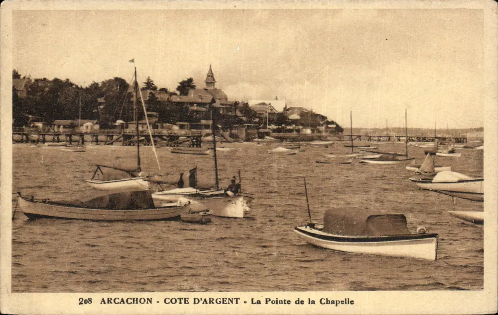 Arcachon - Côte d'Argent - A Ponta da Capela — editor Albasienne des Arts Photographiques, n° 208 - Frente