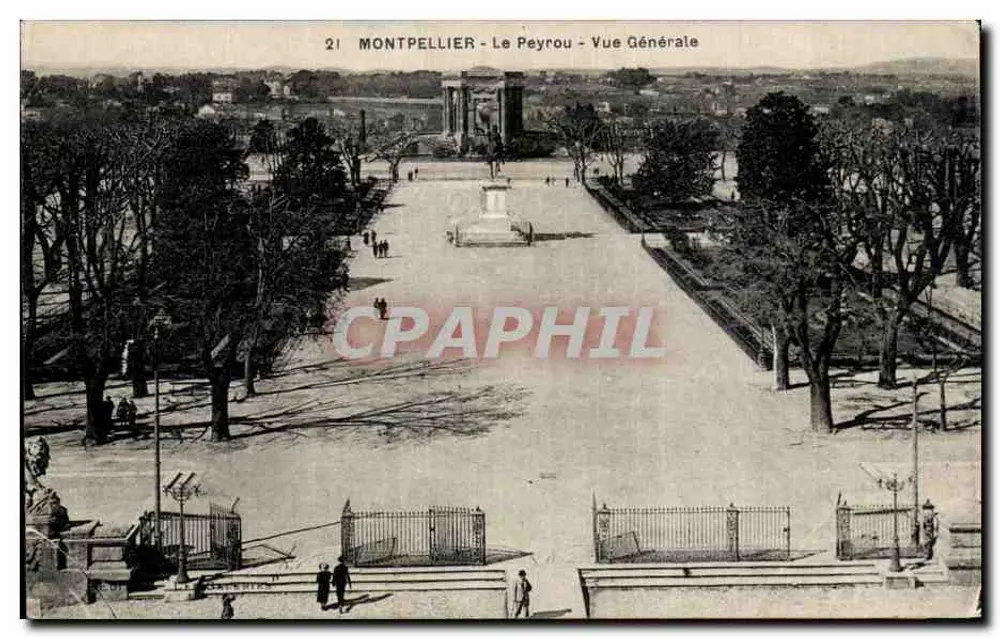 Montpellier - Le Peyrou - Vista Geral — editor não visível, n° de série 21 - Frente