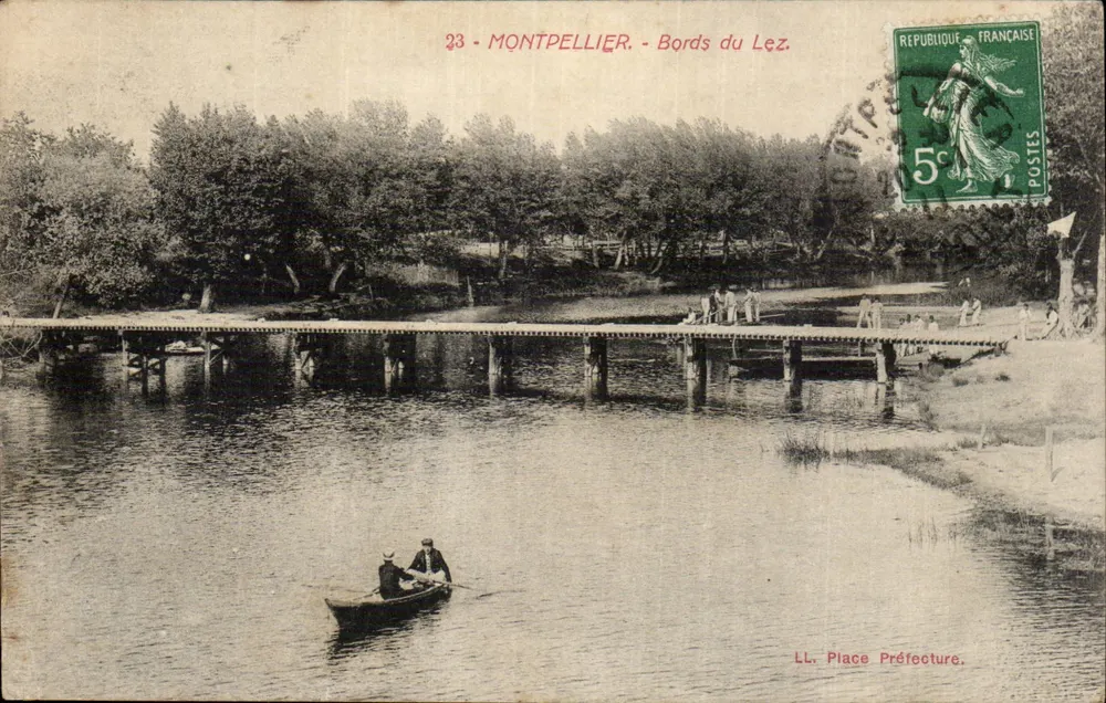 Montpellier - Bordas do Lez — LL. Praça da Prefeitura — editor LL, n° 23 - Frente