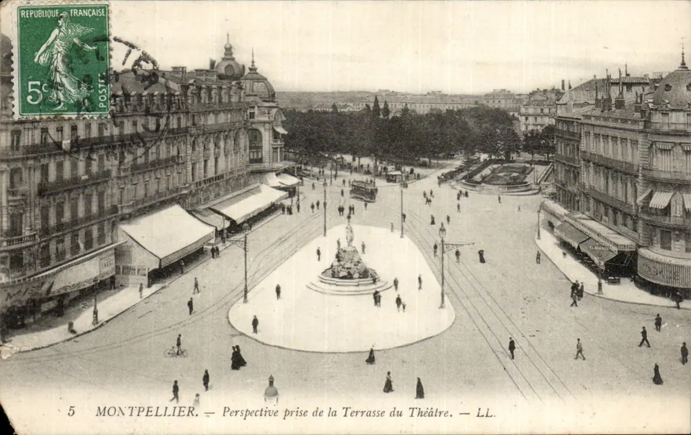 Montpellier — Perspective prise de la Terrasse du Théâtre — LL. — Éditeur LL. - Vorderseite