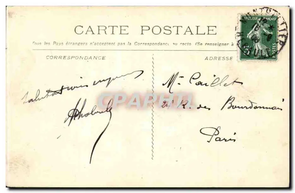 Montpellier — Porte-Bonheur — L. R. n° 1064 - Verso
