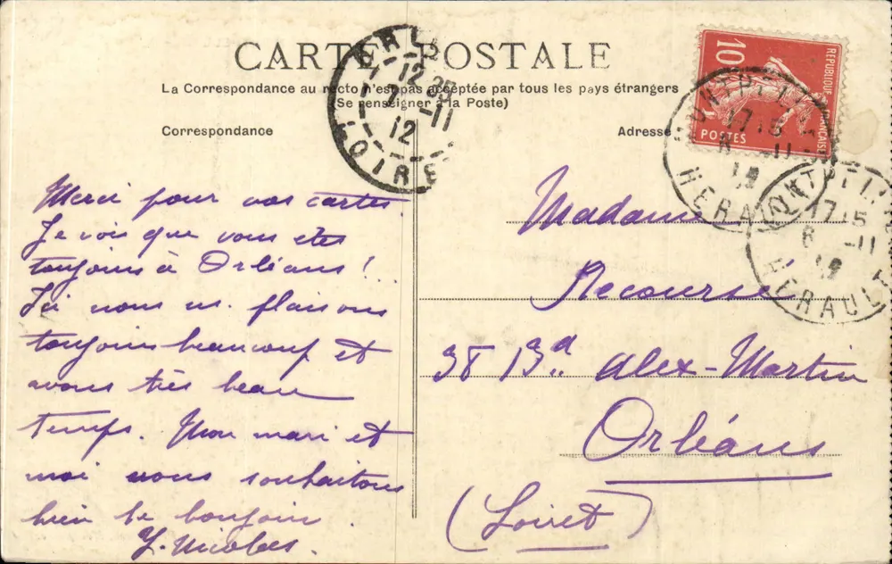 Montpellier — O Aqueduto — Laussire, praça do Prefeito, Montpellier - Verso