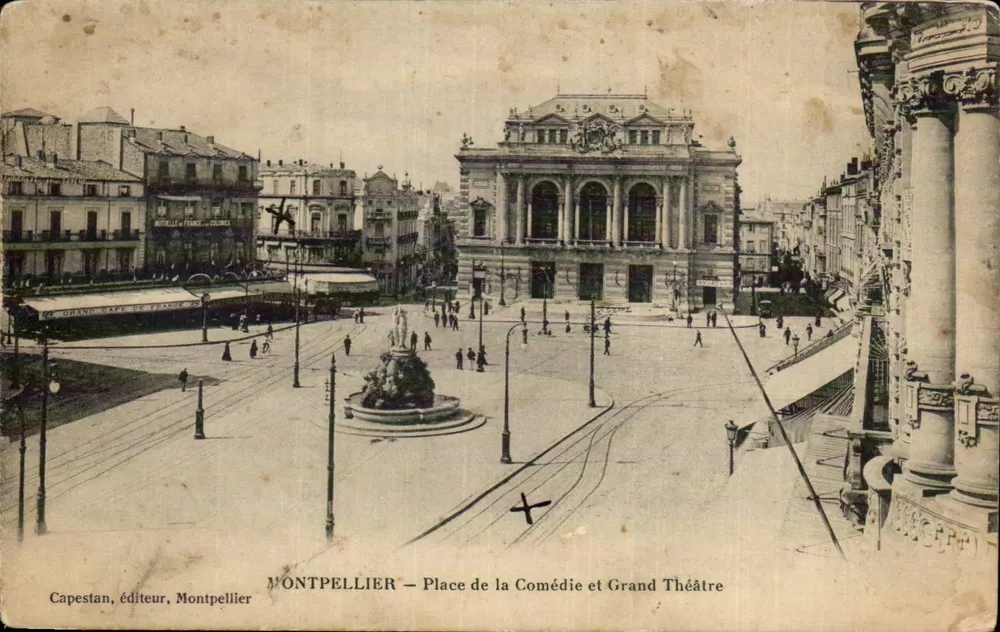 Montpellier — Place de la Comédie und Grand Theatre — Capestan, Verlag, Montpellier - Vorderseite