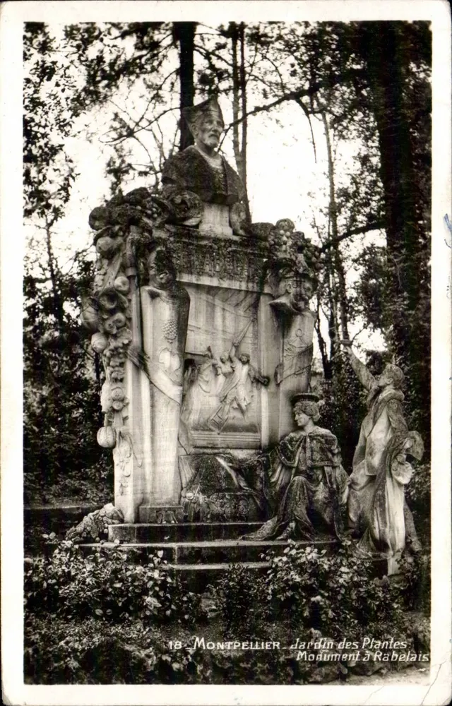 Montpellier - Jardin des Plantes - Denkmal für Rabelais - Vorderseite