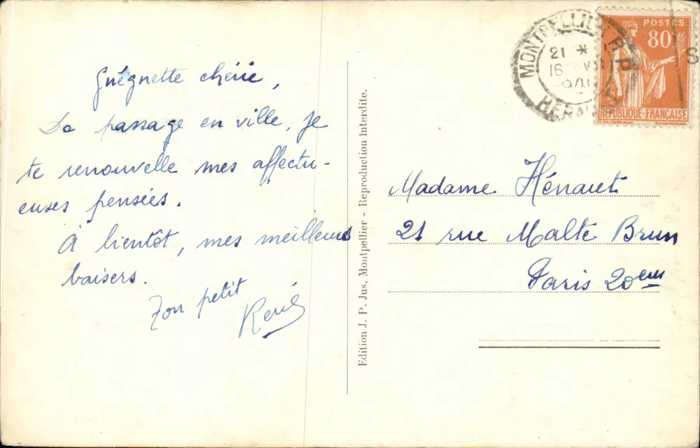 Montpellier - Jardin des Plantes - Denkmal für Rabelais - Rückseite