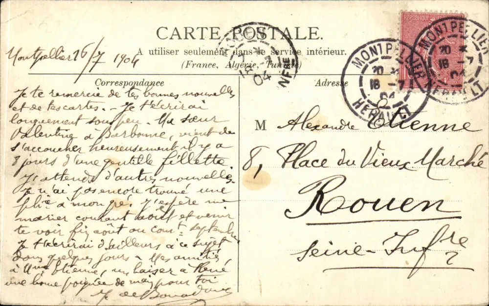 Montpellier - Círculo dos Oficiais — Edição das Novas Galerias, n°19 - Verso