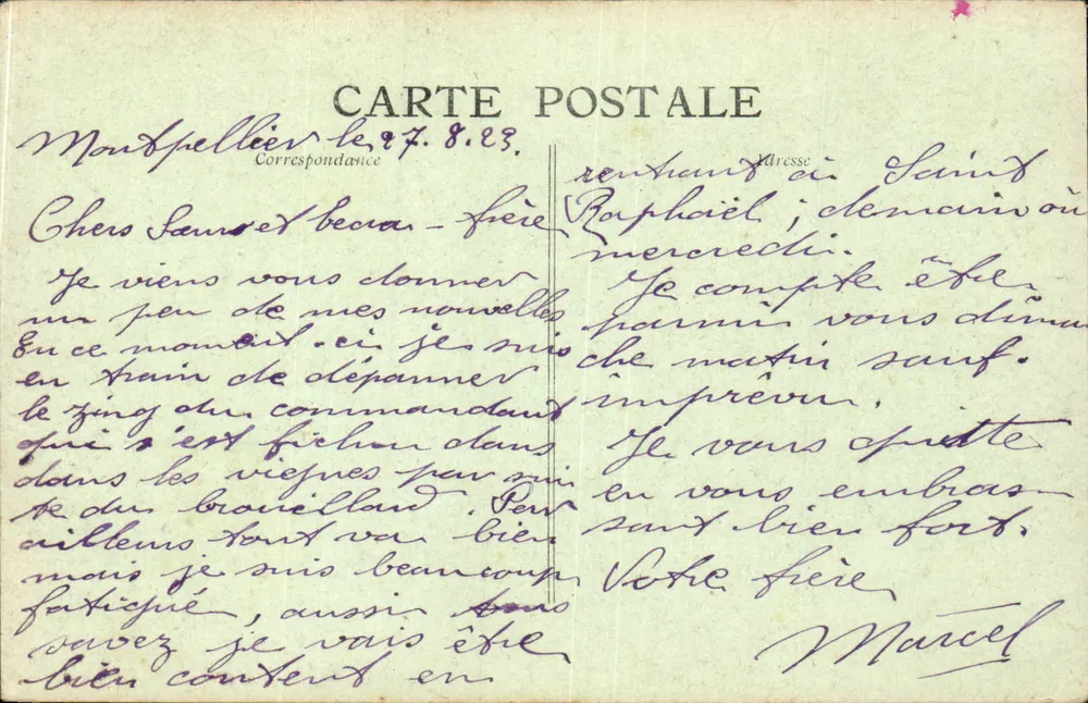 Montpellier - A Prefeitura — edição L. J. Albaille, Montpellier, n°19 - Verso