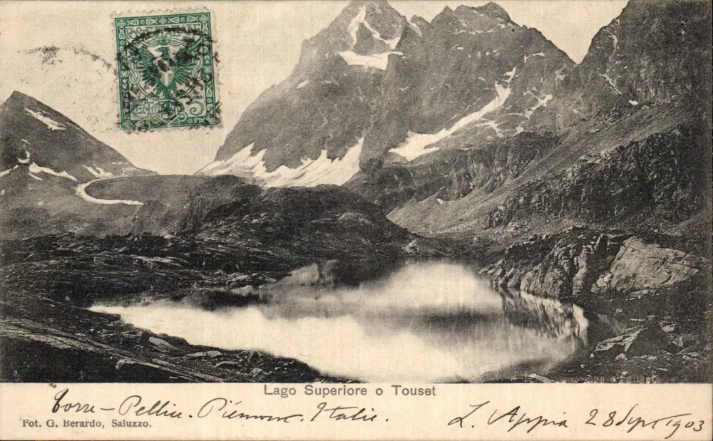 Lago Superiore o Tousset — Piemont, Italien — Foto von G. Berardo, Saluzzo - Vorderseite