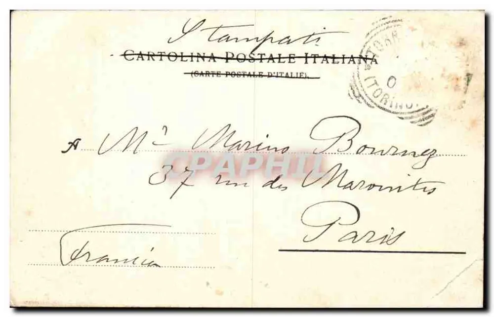 Monumento del Fréjus — Turin — H. G. & Co., Z. Dép. No. 6317 - Rückseite