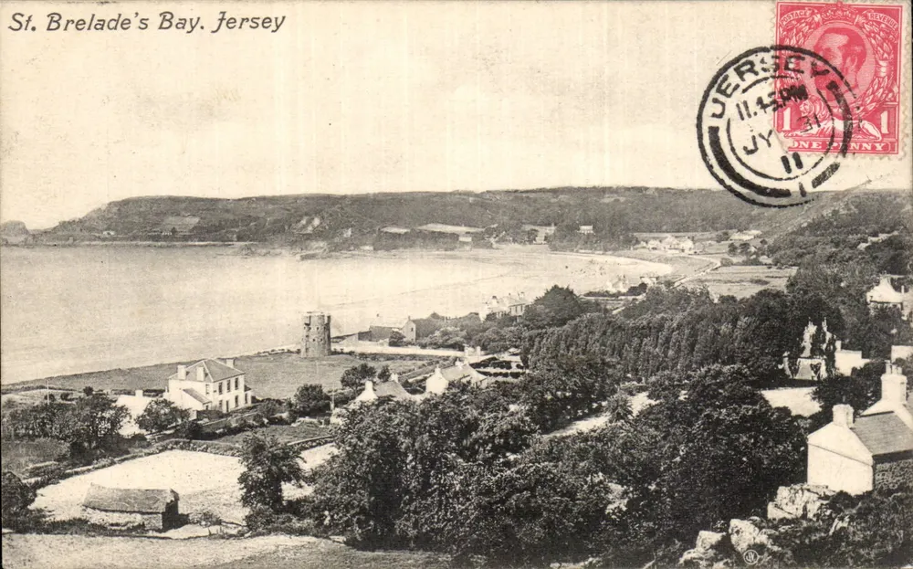 St. Brelade's Bay. Jersey — vista panorâmica — Série Valentine's - Frente
