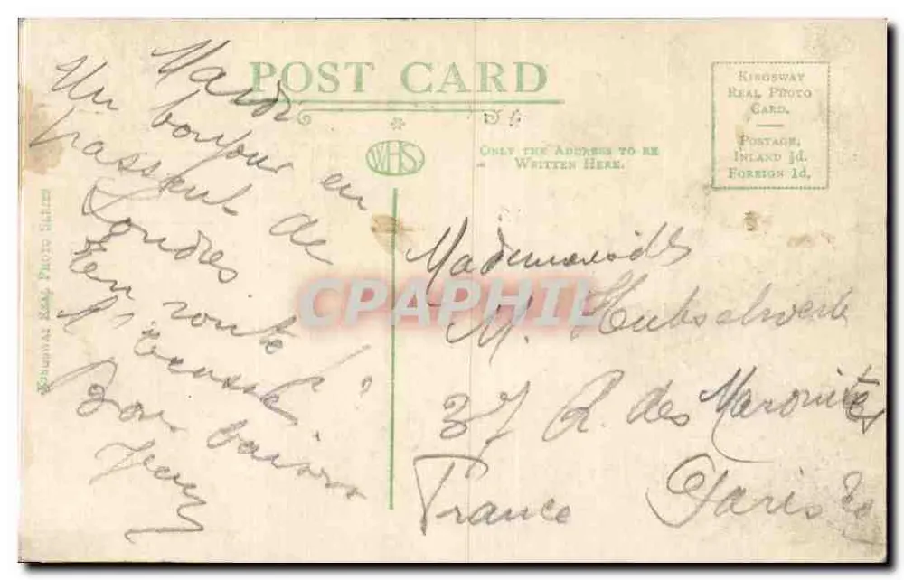 The Law Courts, London — Verlag Kingsway Real Photo Card, n° 11793 - Rückseite