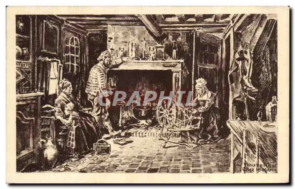 Interior de casa — cena de vida — Museu do Velho Honfleur, chez le Marin - Frente