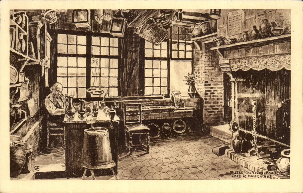 Innenraum eines Geschäfts — Museum des Alten Honfleur — Beim Händler - Vorderseite