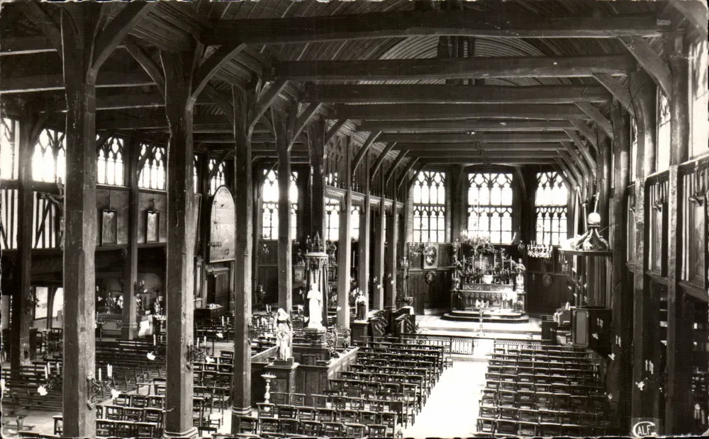 Igreja de Santa Catarina - La Neuf (Honfleur) — visão interna — ALF - Frente
