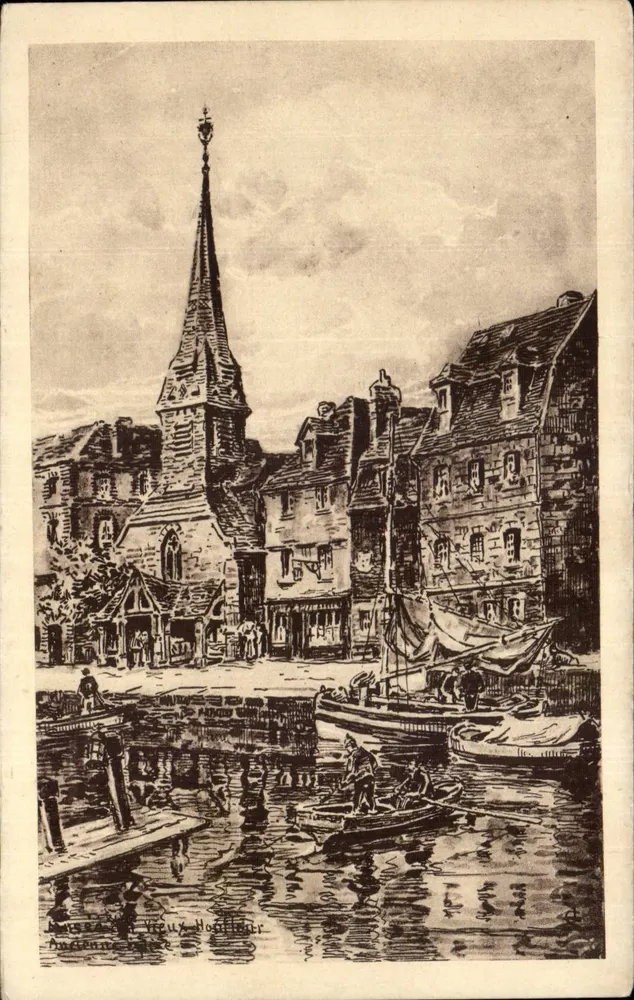 Velho Honfleur — Igreja Antiga — Museu do Velho Honfleur - Frente