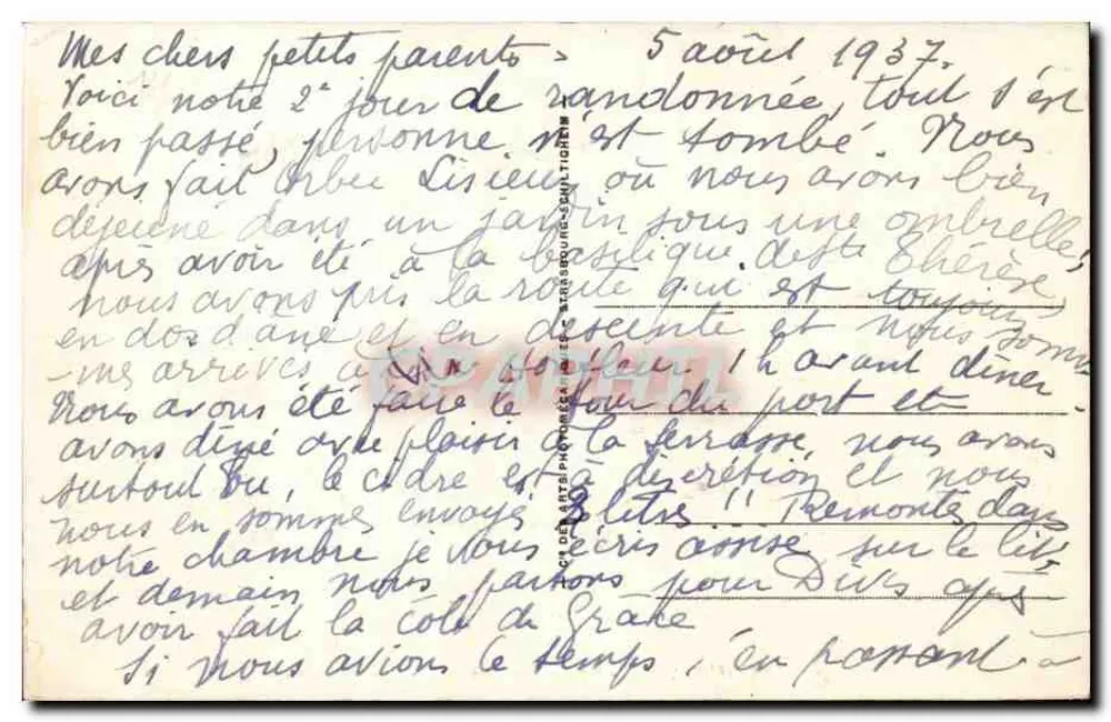 Honfleur - Igreja de Santa Catarina - Vista geral — editor A. B. n°36 - Verso