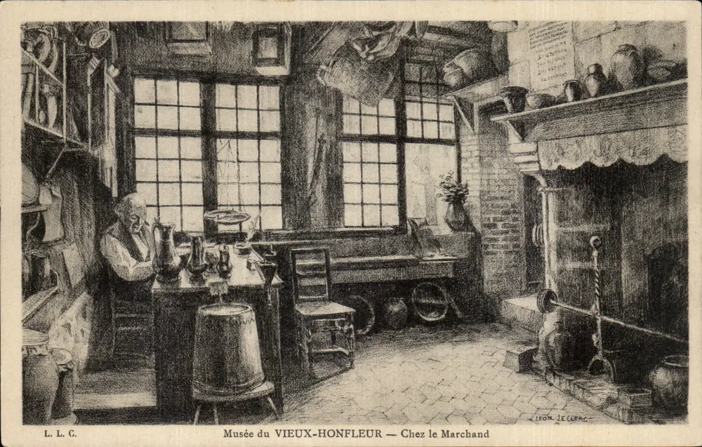 Museu do VIEUX-HONFLEUR — No Comércio — L. L. C. / Léon Jeclerc - Frente