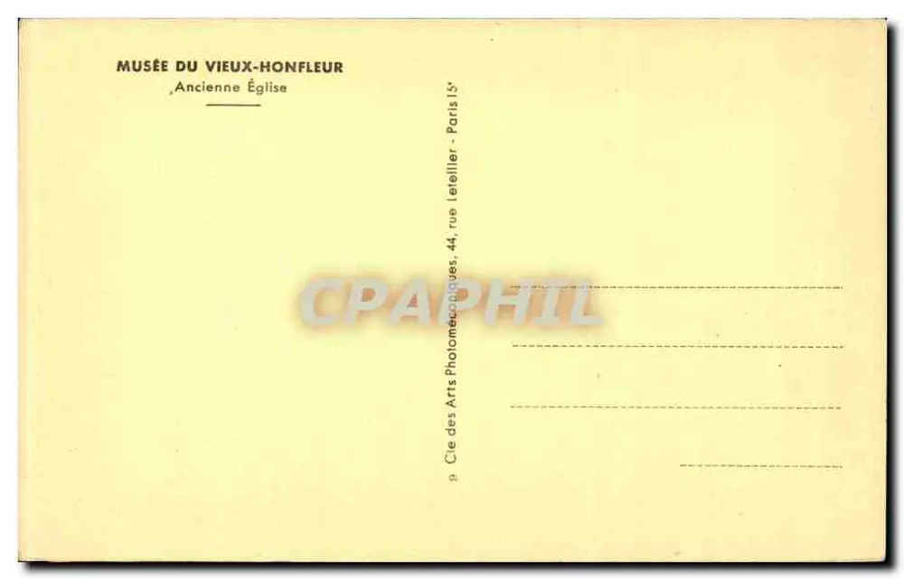 Vieux-Honfleur — Antiga igreja — Museu do Vieux-Honfleur, Paris - Verso