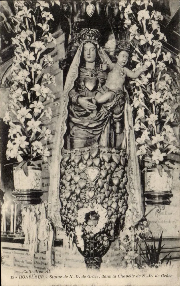 Honfleur — Statue der N.-D. de Grâce, in der Kapelle der N.-D. de Grâce — Sammlung AD, Nr. 19 - Vorderseite