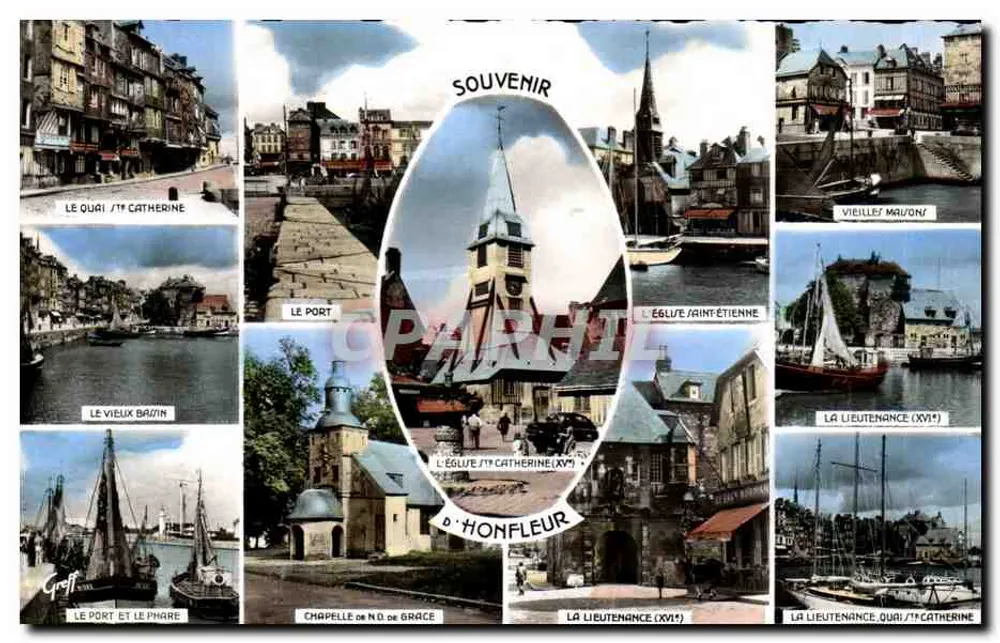 Honfleur — Pamiątka — Gréff, Foubourg Tempête, Paryż, nr 143/109 - Awers