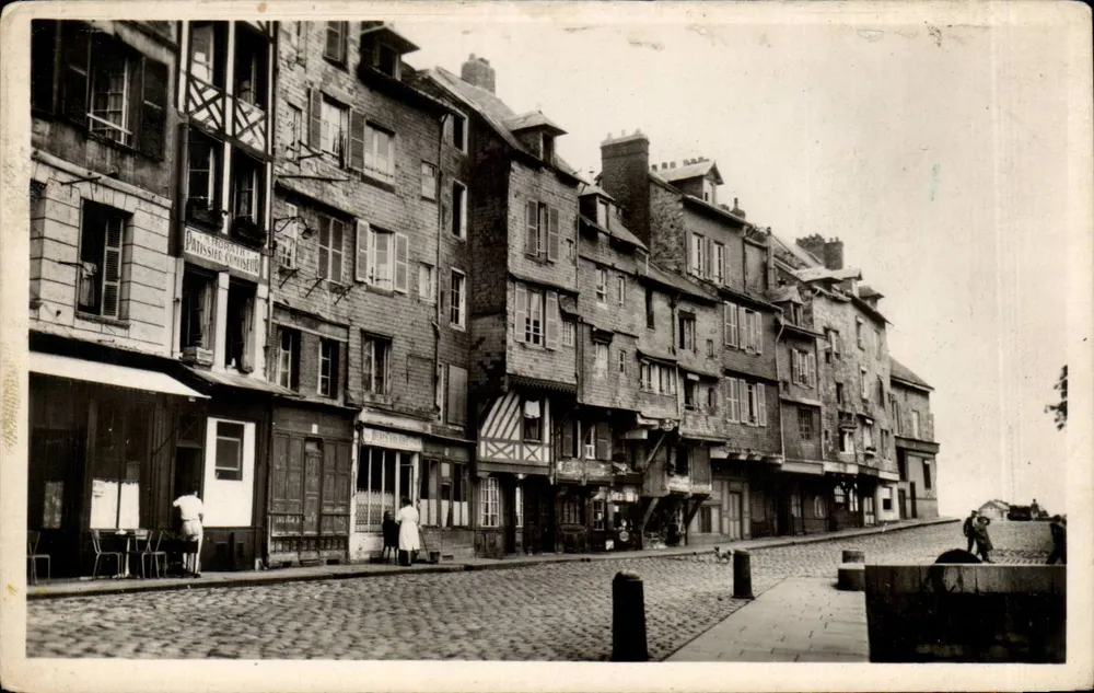 Honfleur — Alte Häuser am Quai Sainte-Catherine — Éditions G. Reaunt, Paris - Vorderseite